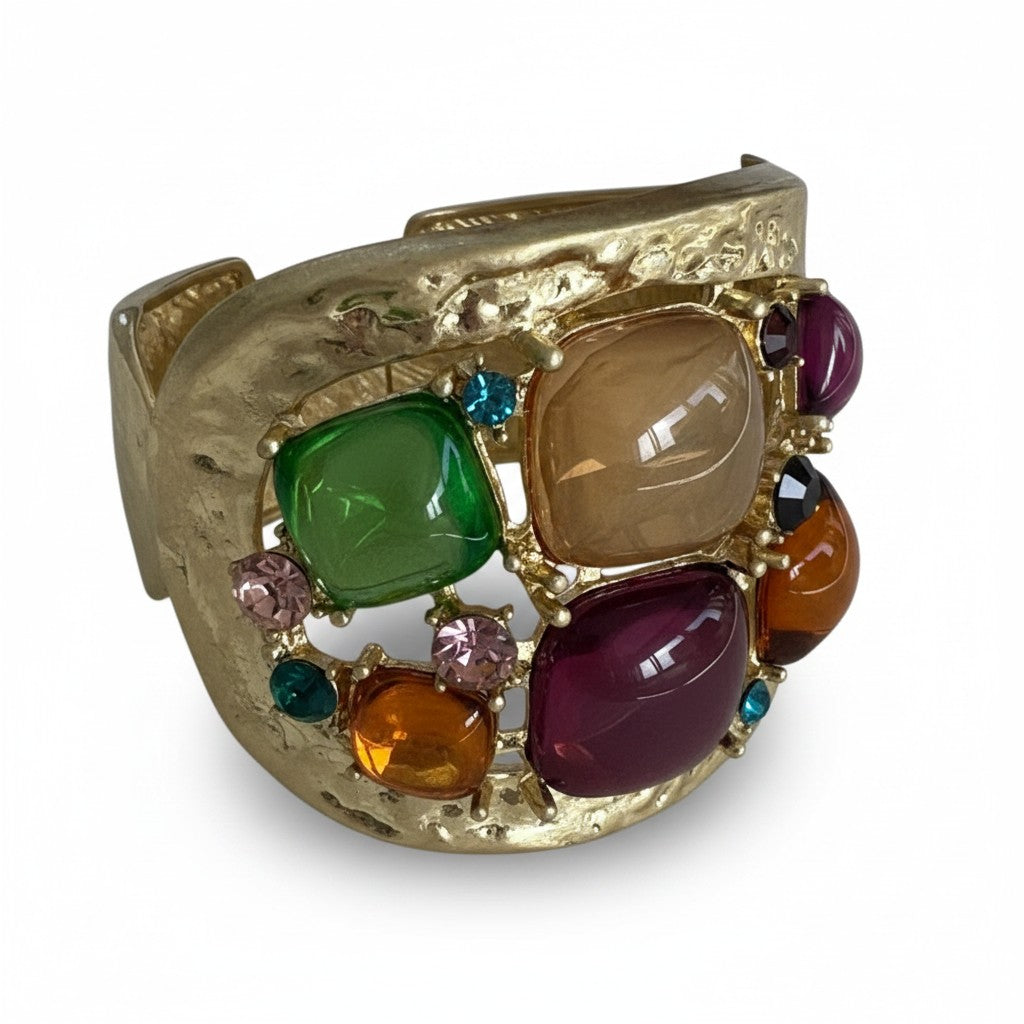 Pulseira Dourada Multicor