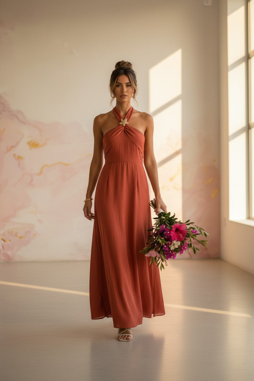 Vestido Mara Terracota