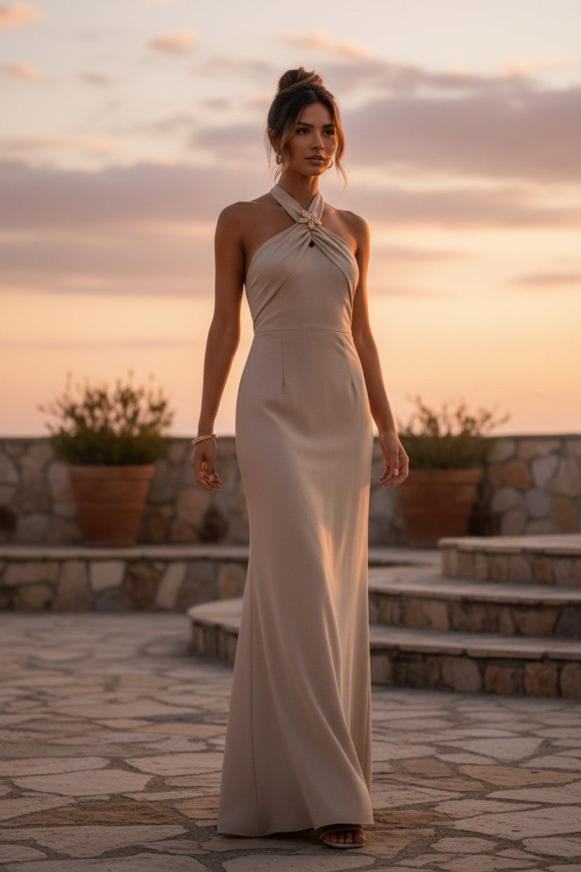 Vestido Mara Champanhe ou Terracota