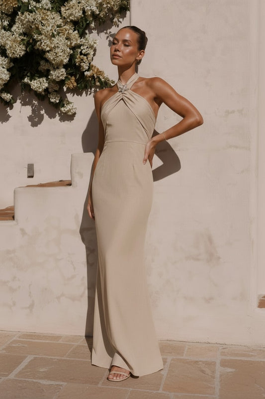 Vestido Mara Champanhe ou Terracota